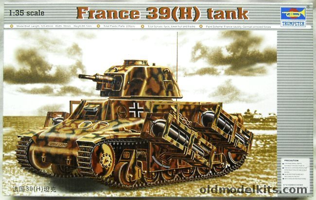 Trumpeter 1/35 Hotchkiss 39(H) Tank - (H39), 00352 plastic model kit